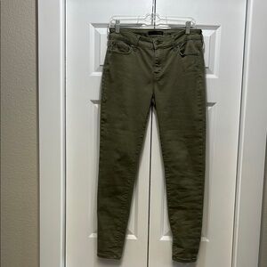 Truth + Theory Olive Green Skinny Jeans with Tapered Fit